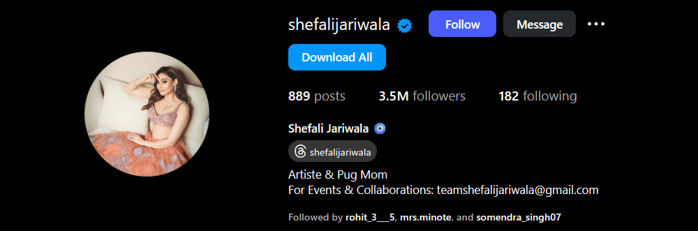 Shefali Jariwala