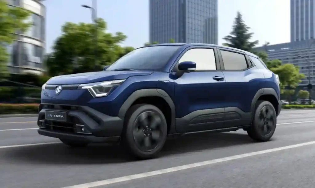 Maruti Suzuki e-Vitara parked outdoors