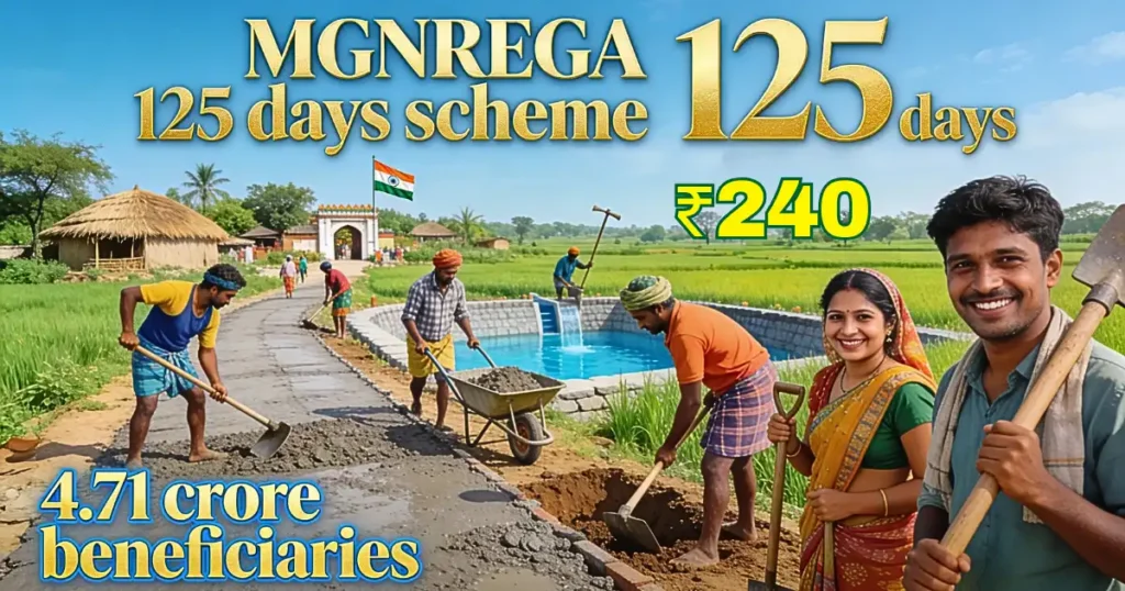 MGNREGA 125 days work and wage update