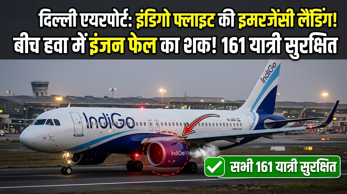 इंडिगो फ्लाइट इमरजेंसी लैंडिंग: दिल्ली एयरपोर्ट पर बड़े  हादसे का अंदेशा !