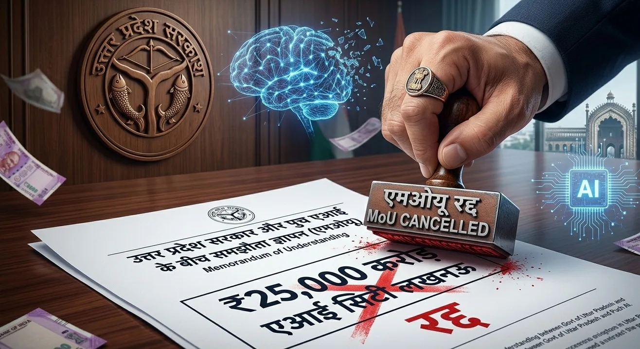 यूपी सरकार ने क्यों किया Puch AI का 25,000 करोड़ का MoU रद्द?