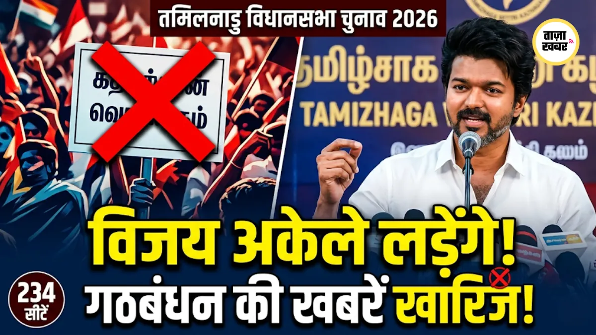 Vijay TVK Tamil Nadu election 2026 solo contest no NDA